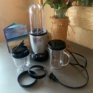MAGIC BULLET personal blender, 250 watt motor, just plug it in, sold at Target.